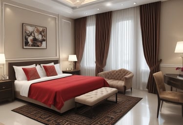 Front view of Lotus Guest House with welcoming entrance and greenery.