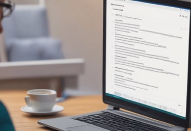 Website designer working on a modern webpage layout on a laptop.