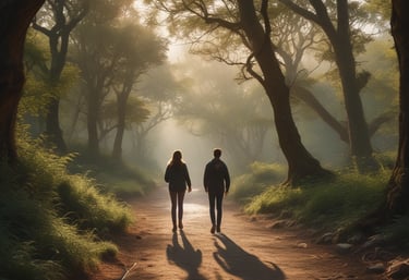 A calm, inviting workspace with tarot cards, crystals, and softly glowing candles.