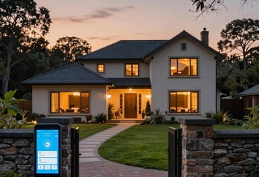 Technician installing smart security sensors in a modern residential building.