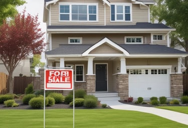 A smiling veteran couple reviewing home loan documents with a friendly advisor in a cozy office.