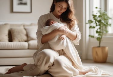 Close-up of carefully selected baby products arranged neatly, showcasing premium quality and safety.