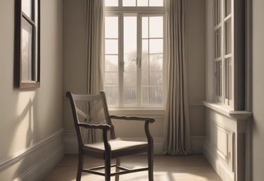 Minimalist architectural detail with soft stone textures and warm gray shadows.