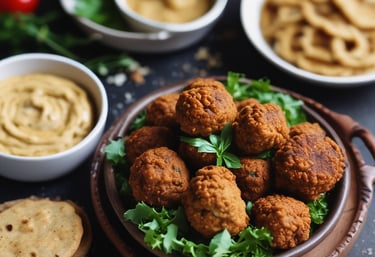 A warm, inviting platter of assorted Turkish meze with vibrant colors and fresh herbs.