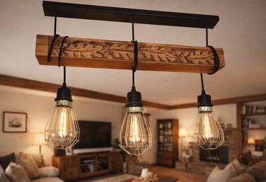 lampy loftowe , rustykalne ,grawerowane laserowo