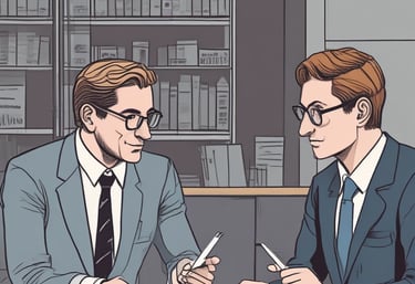 A warm handshake between a loan officer and a happy client in a bright office.