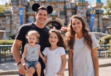 A vibrant cityscape at sunset, bustling with life and adventure.