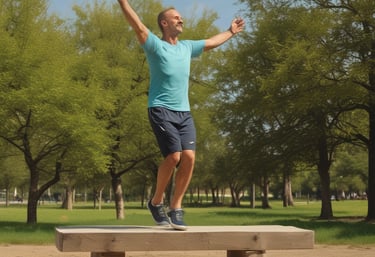 Cozy therapy room with equipment for vestibular rehabilitation exercises.
