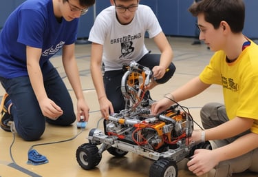 Modern dojo and gymnasium filled with students practicing judo and boxing.