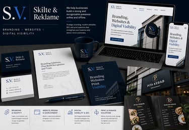 Professional branding, website design and digital visibility presentation by S.V. Skilte & Reklame in Denmark