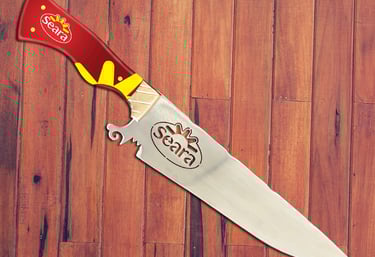 Faca personalizada para presente