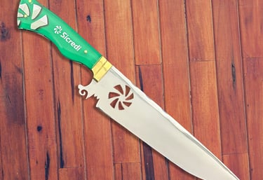 Faca personalizada para presente