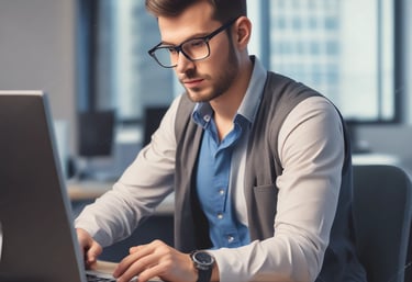 A delivery truck loaded with network devices driving through an industrial area.