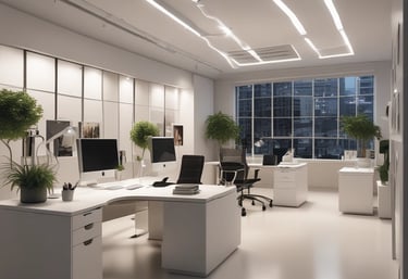 A clean and organized office space showcasing neatness.