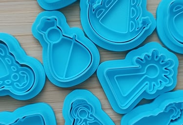 Cortadores artesanales de diseño exclusivo para arcilla polimérica y fimo hechos a medida