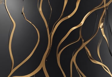 Abstract gold and black geometric shape symbolizing the Sirius ZG layered structure.