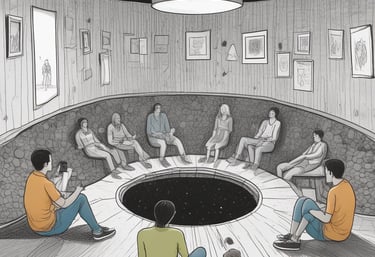 A sleek, modern board game setup with minimalist design elements and subtle color tones.