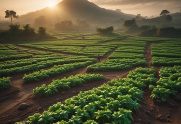 Workers inspecting and packing fresh produce in a clean, organized facility under bright natural light.