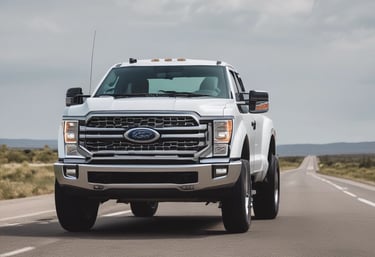 Photo of a sprinter van making a quick city delivery on a busy street.