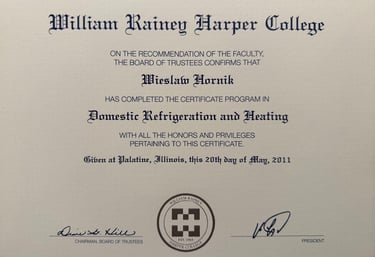 HVAC certification for residential heating and air conditioning