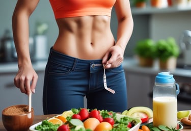 Group fitness class exercising outdoors on a sunny day.