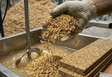 Raw rice husk as an unburned agricultural material