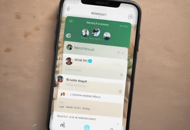 Close-up of a DSLR camera with a vibrant cityscape blurred in the background.