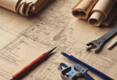 A wooden table topped with lots of papers