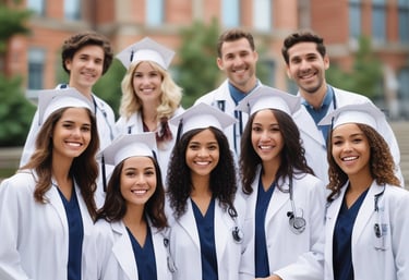 A student using a quantum energy machine headset, focused and engaged in study.