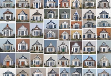 A vibrant London apartment building with 'For Rent' signs visible.