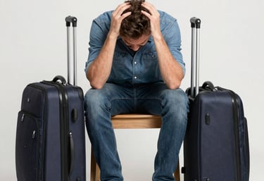 Image of a passenger happily receiving compensation notification on their phone.