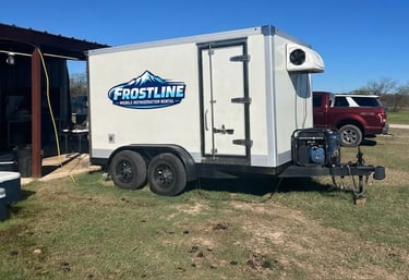 Refrigerated trailer rental Los Angeles with mobile cold storage, freezer capability