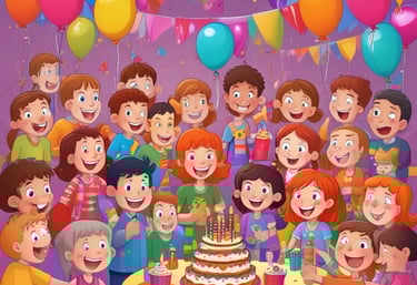 A group of friends happily planning an event together using a smartphone app.