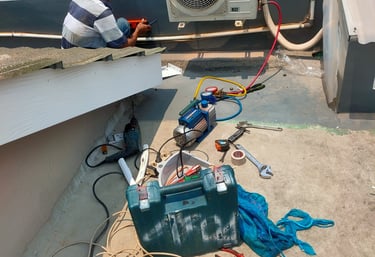 Perbaikan service AC split cepat dan rapi di jalan kaliurang - palagan sleman