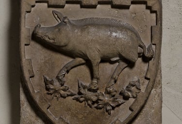 Pig coat of arms from medieval periond