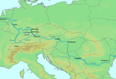 Rhine Danube river trade route