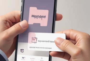 Close-up of a hand tapping a sleek NFC digital business card on a smartphone.