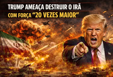 🔥 Trump Ameaça Destruir o Irã com Força "20 Vezes Maior"