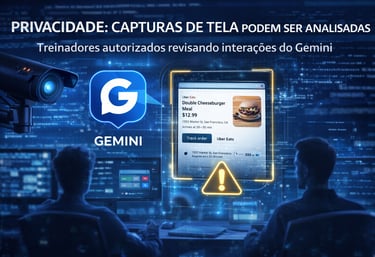 Privacidade: capturas de tela podem ser analisadas
