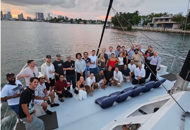Miami Beach Sunset Sail Seating Areas