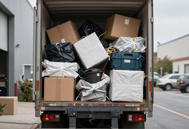 Organized logistic team coordinating placement and transport with digital tools.