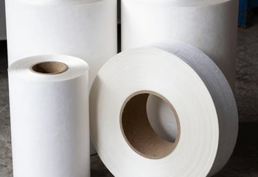 Close-up of eco-friendly paper bags with handles on a wooden surface.