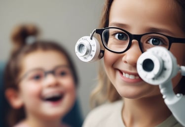 Friendly ophthalmologist giving personalized advice to a patient.
