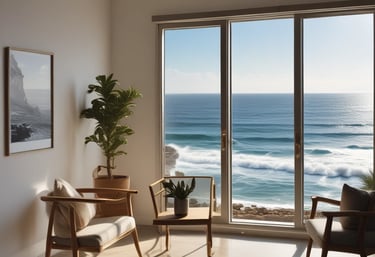 A smiling real estate agent handing keys to a happy couple in a cozy Tenerife apartment.