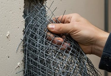 Expert sealing rodent entry point with steel mesh