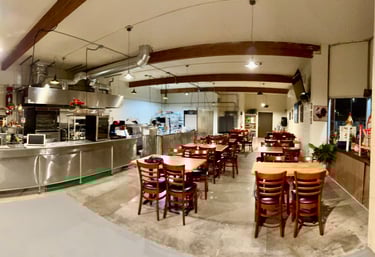 Wide angle view of Las Brasas Costa Rican restaurant