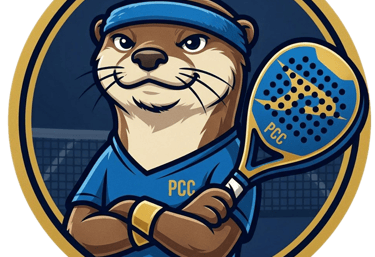 Padel player with padel racket