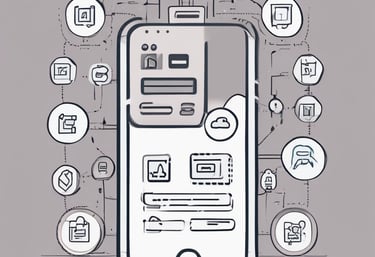 Illustration of a mobile phone displaying the Afropaga payment interface.