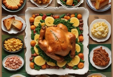 A cozy kitchen scene with fresh ingredients and a simmering pot on the stove.