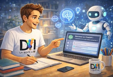 Initiation à l’IA et à ChatGPT après 40 ans, Dam découvre l’intelligence artificielle en action sur ordinateur.